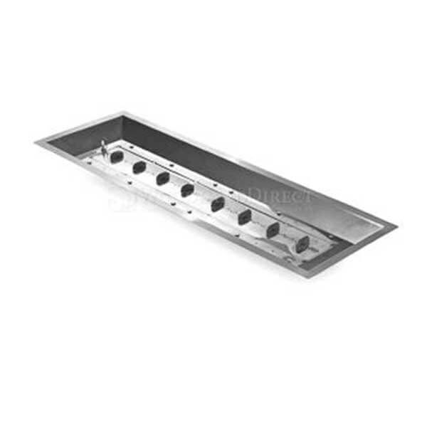 The 42-inch rectangular stainless steel Crystal Fire Burner Kit by The Outdoor GreatRoom